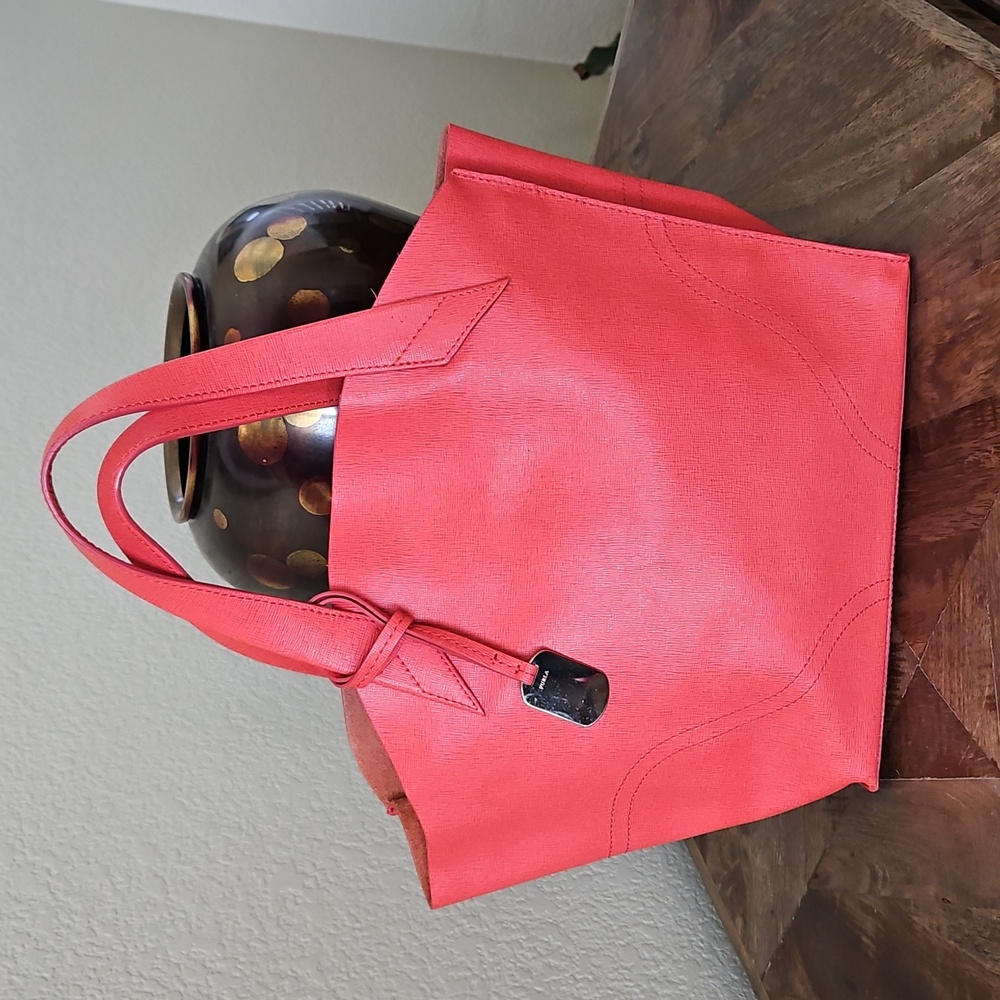 Furla Jucca Small Saffiano Leather Tote Bag 🧡 Beautiful Color - Picture 9 of 16